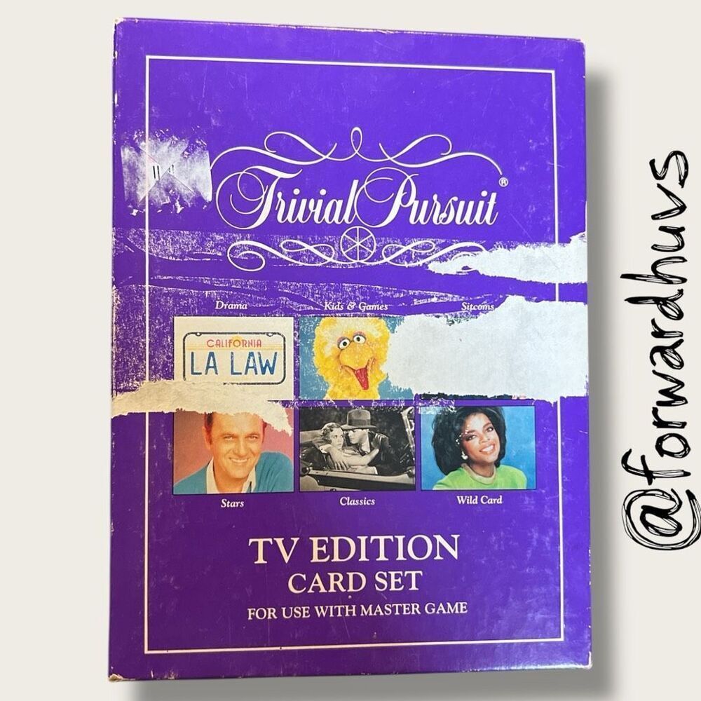 Trivial Pursuit TV Edition Card Set – 1991 – Master Game Add-On – 6 Categories